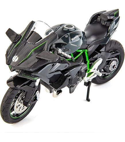 Maisto - 1/12 Kawasaki Ninja ZX-14R Green Die-Cast Metal Model Kit